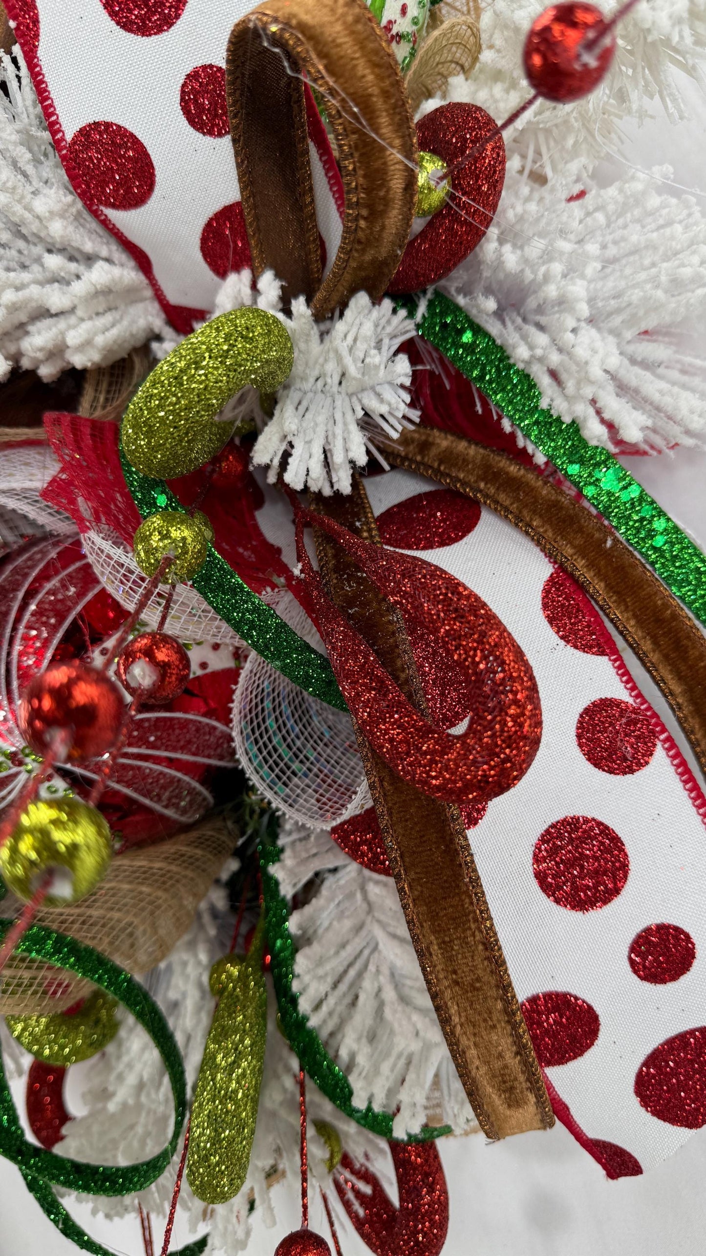Handmade Rustic Reindeer Wreath, Red And White Holiday Decor for a Warm Welcome, Festive Decor