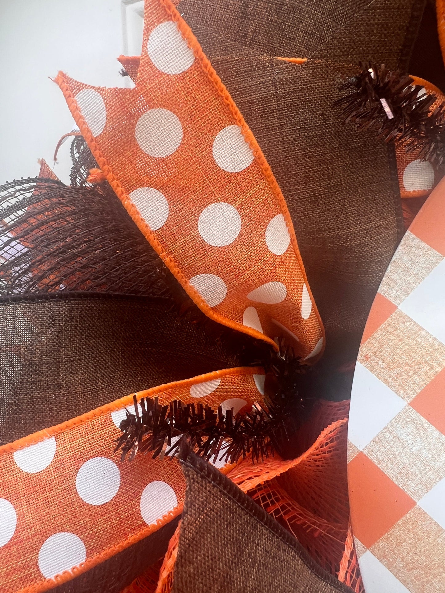 Pumpkin Spice Wreath: Fall Front Door Decor Simple Fall Display