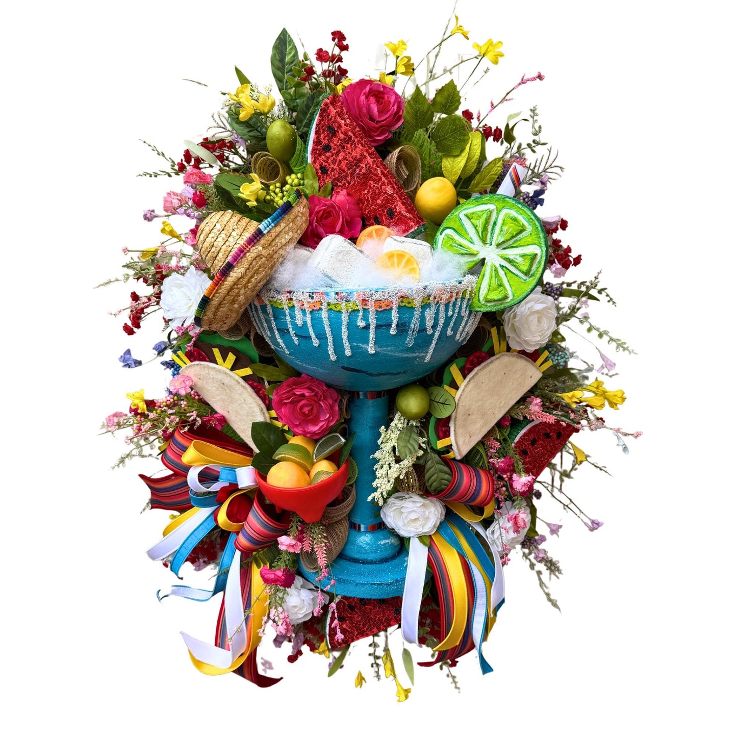 Margarita Fiesta Wreath: Luxury Cinco de Mayo Restaurant Decor