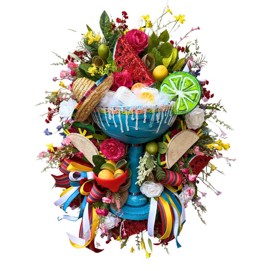 Margarita Fiesta Wreath: Luxury Cinco de Mayo Restaurant Decor