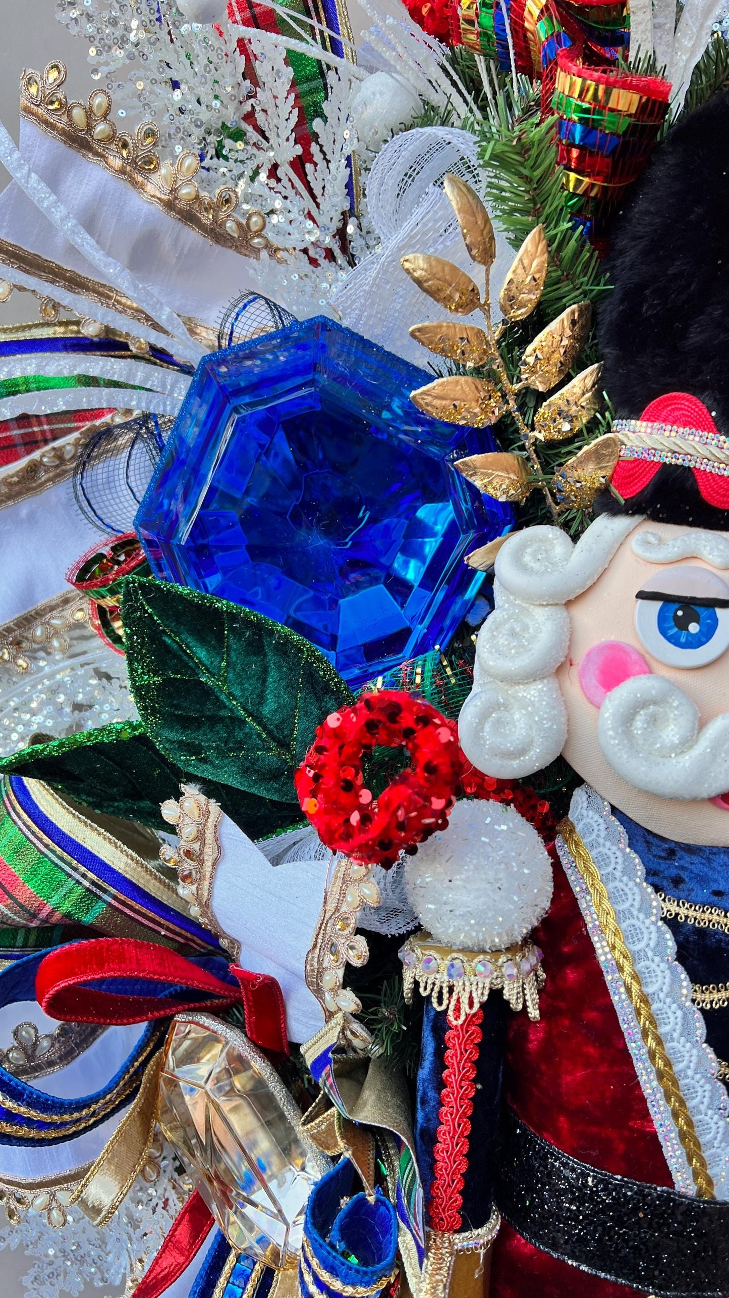 Handmade Nutcracker Christmas Wreath Holiday Decor