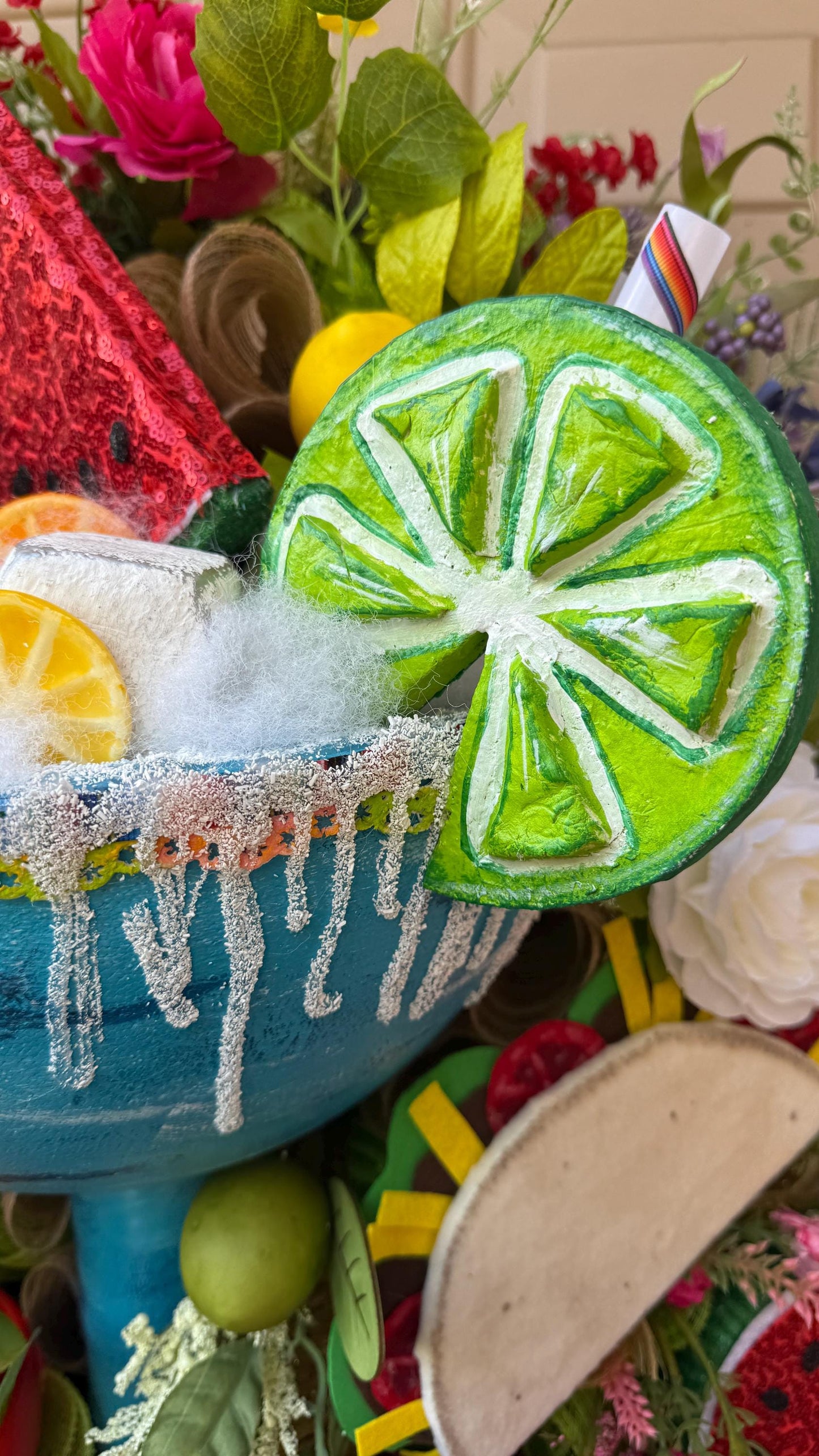 Margarita Fiesta Wreath: Luxury Cinco de Mayo Restaurant Decor