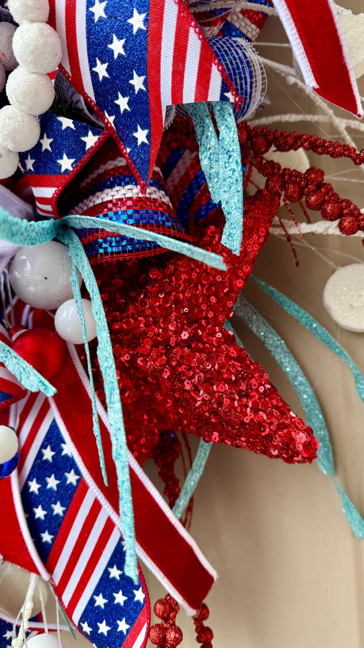 Handmade Patriotic Uncle Sam Wreath: 4th of July Americana Decor