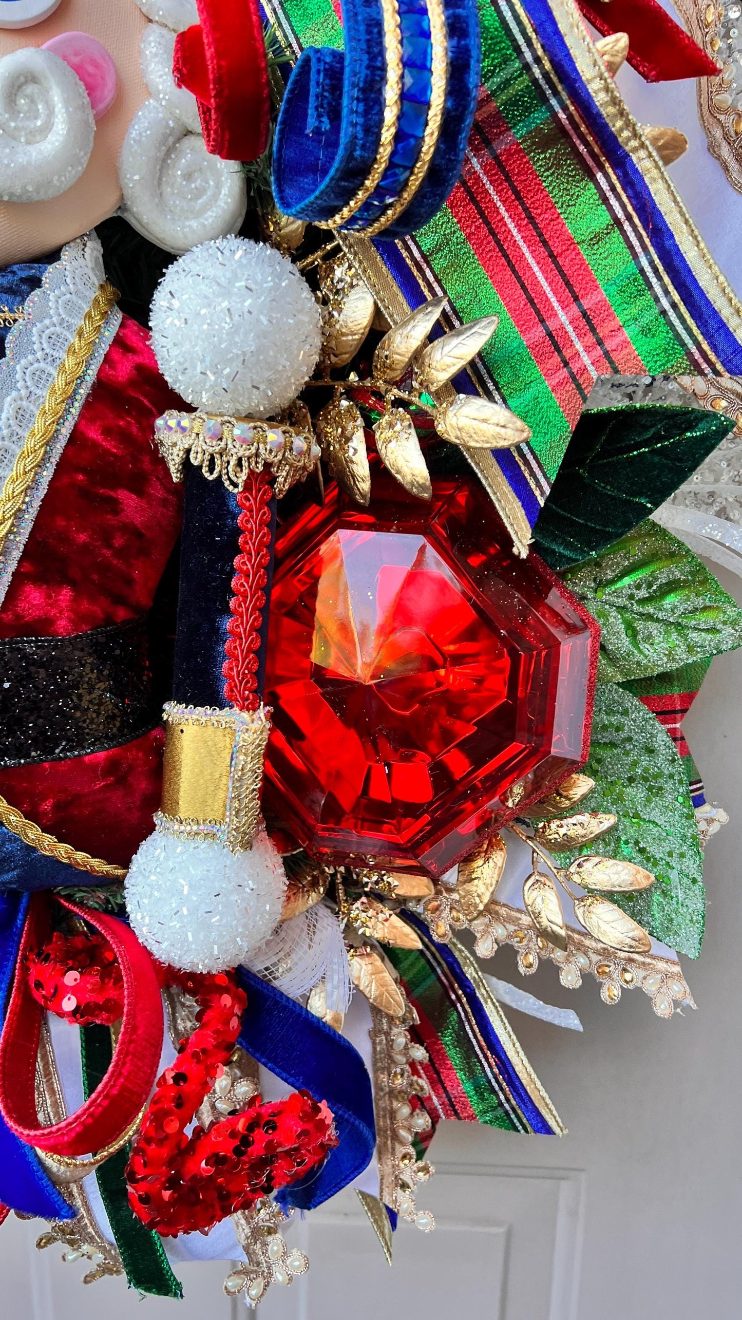 Handmade Nutcracker Christmas Wreath Holiday Decor
