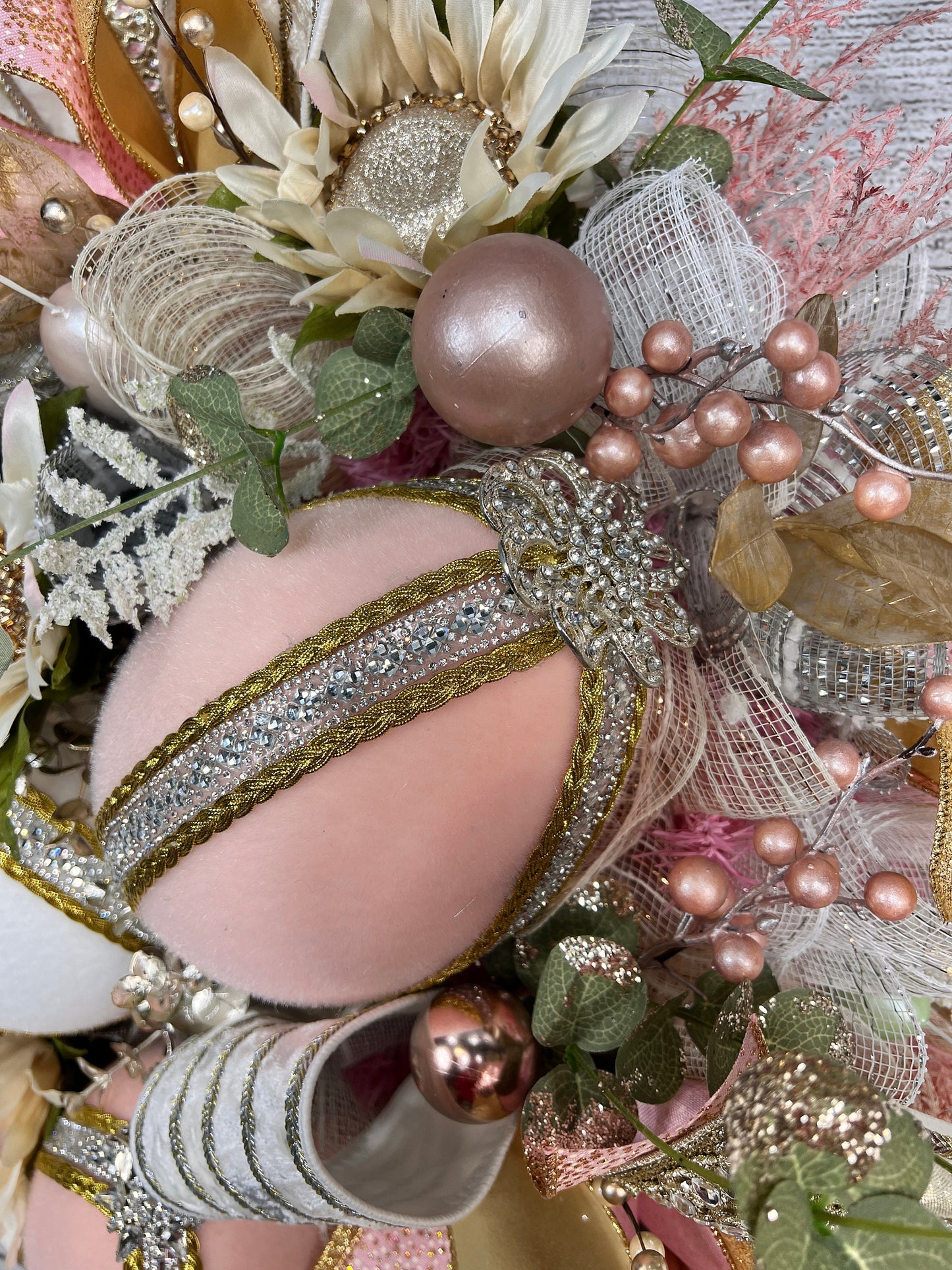 Handmade Jeweled Easter Egg Wreath: Elegant Spring Door Decor