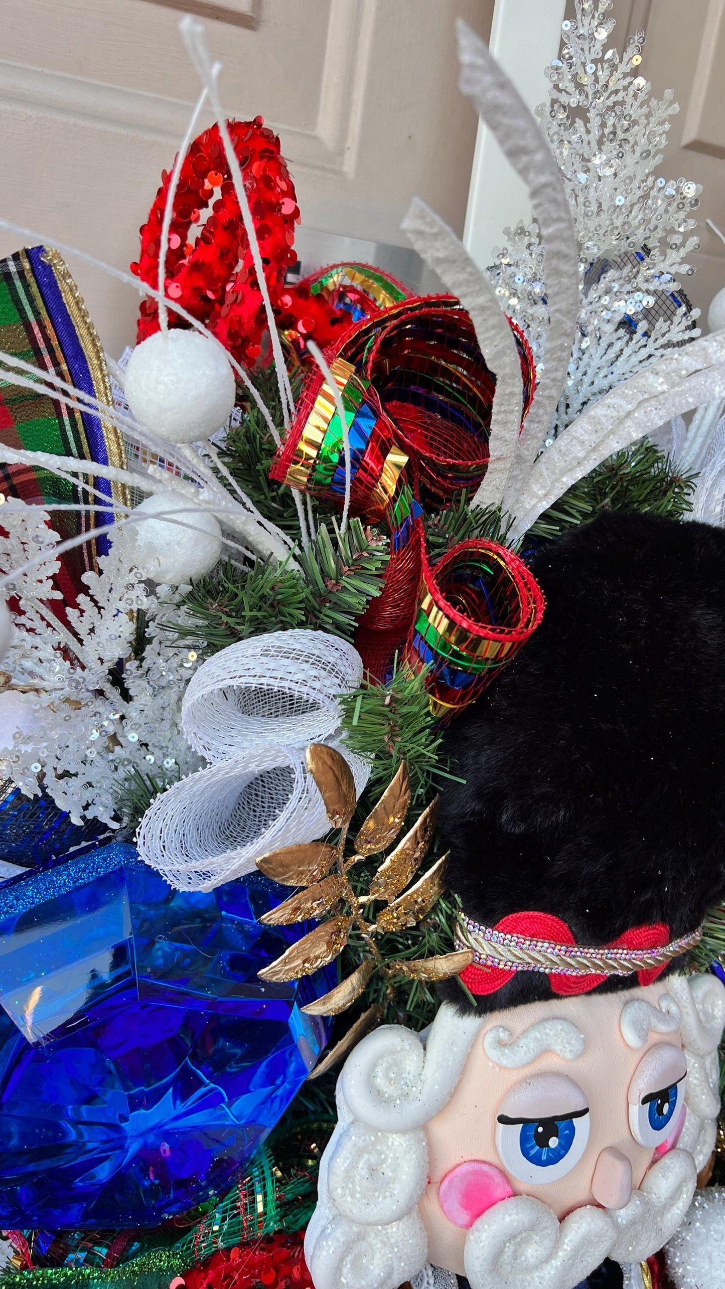 Handmade Nutcracker Christmas Wreath Holiday Decor