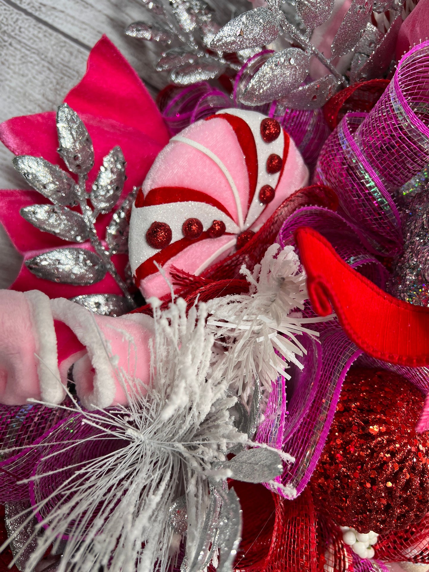 Trendy Nutcracker wreath, Seasonal Winter decorations, Pink and red Christmas,  Nutcracker Decorations, Jeweled Nutcracker.