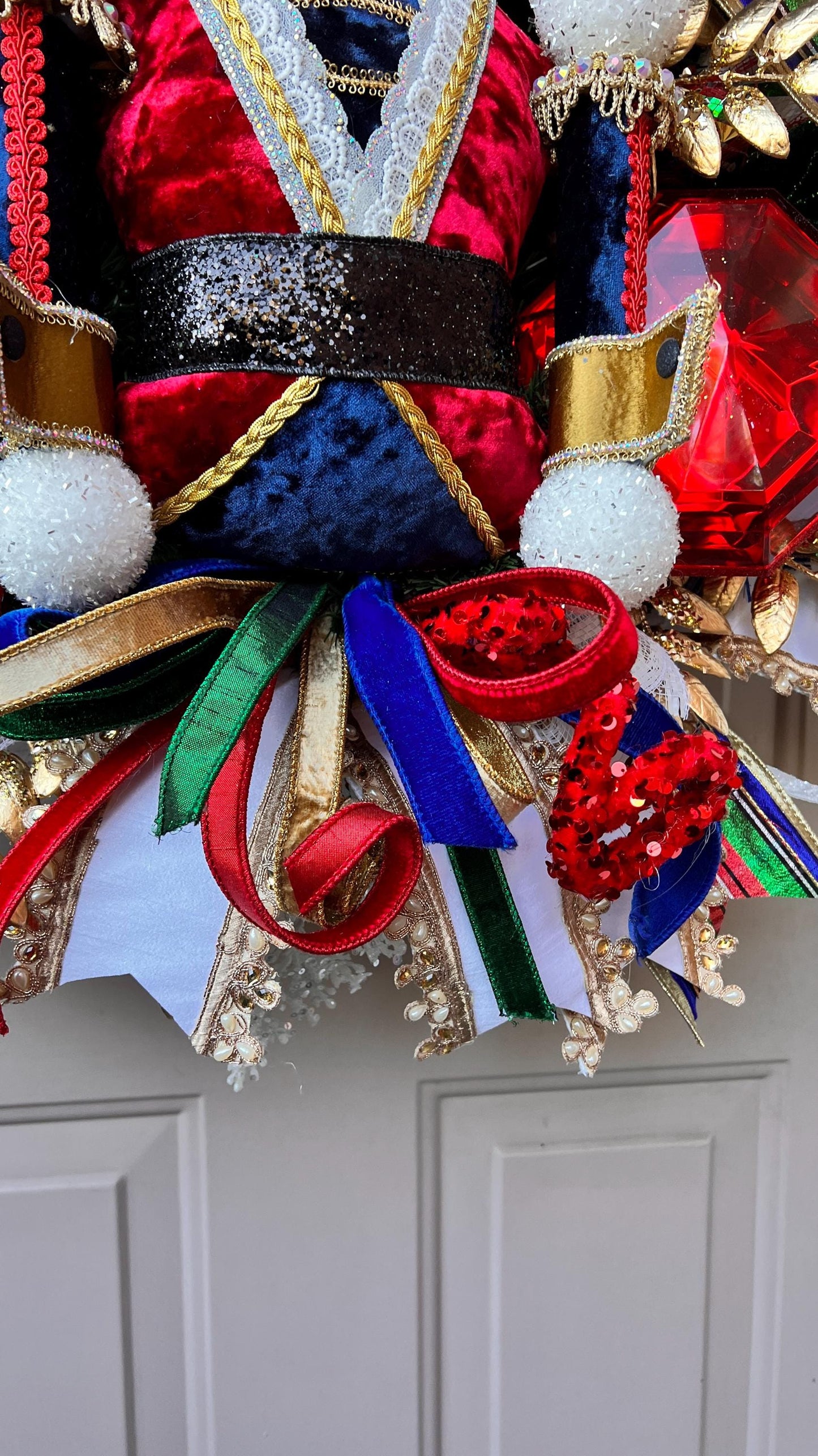 Handmade Nutcracker Christmas Wreath Holiday Decor