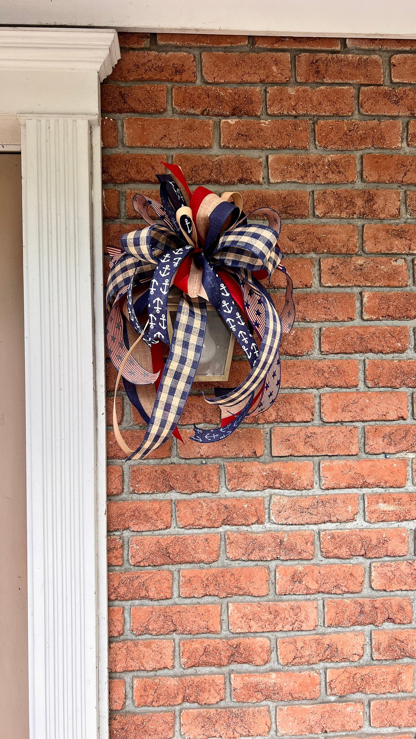 Patriotic Anchor Bow: Stars and Stripes Summer Home Decor
