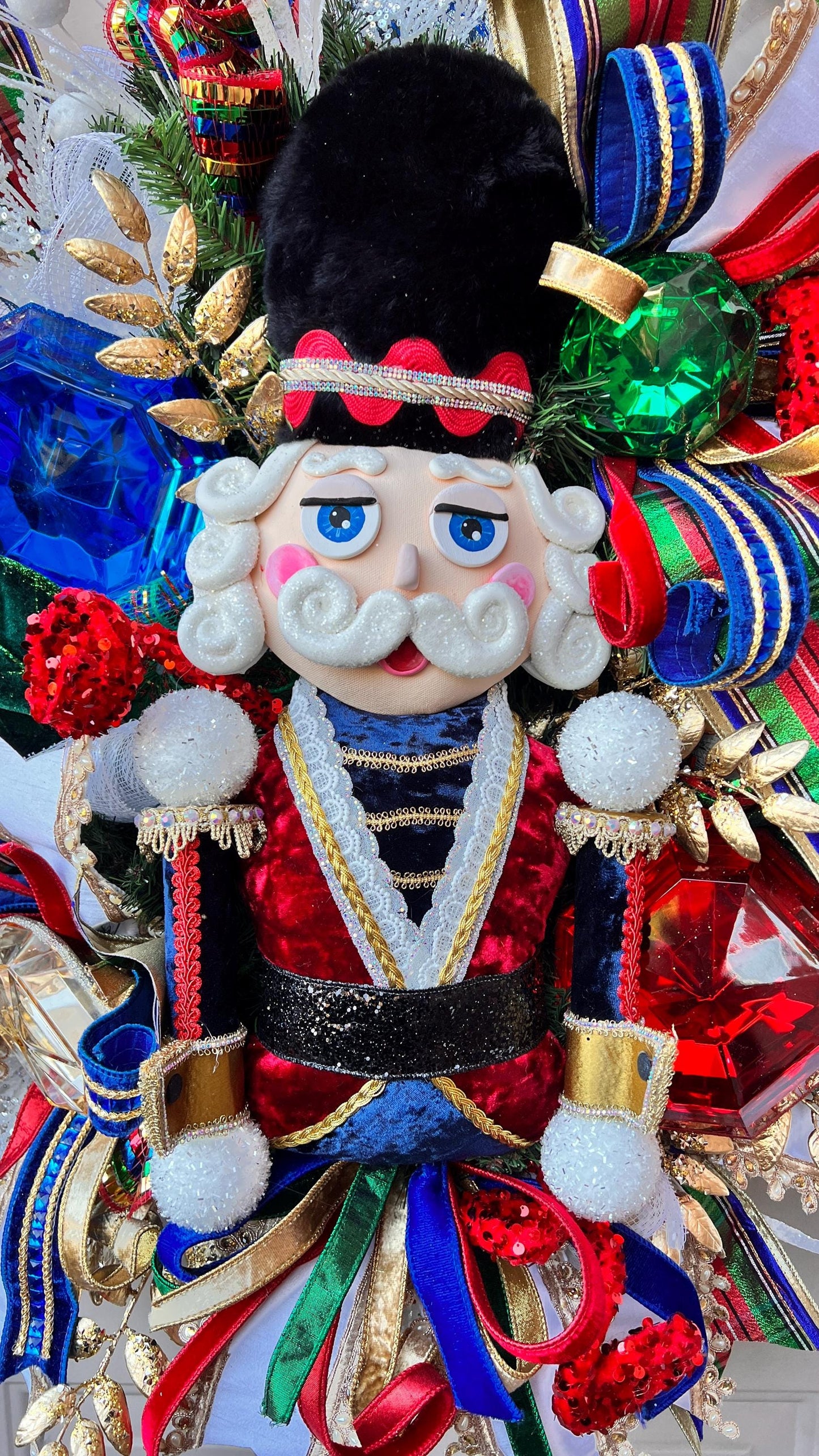 Handmade Nutcracker Christmas Wreath Holiday Decor